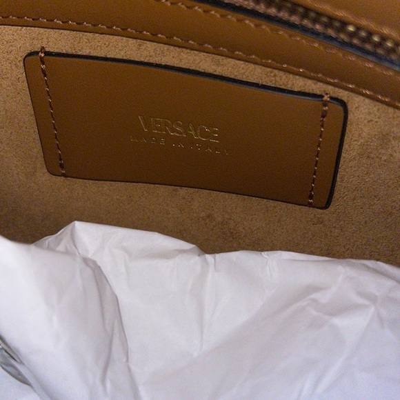 Versace Greca Embossed leather tote bag - Picture 13 of 16